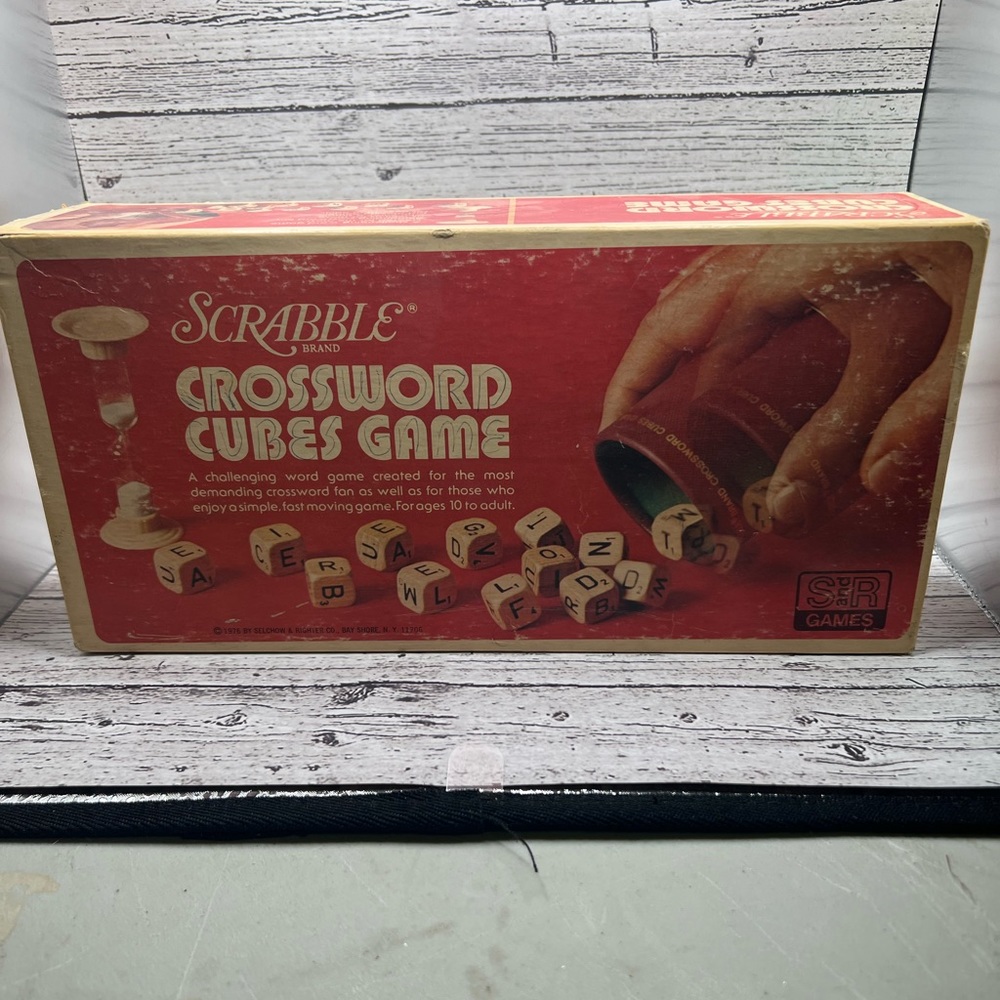 Vintage Scrabble Crossword Cubes Game Complete